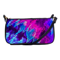 Stormy Pink Purple Teal Artwork Shoulder Clutch Bags