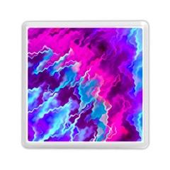 Stormy Pink Purple Teal Artwork Memory Card Reader (square) 