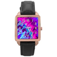 Stormy Pink Purple Teal Artwork Rose Gold Watches