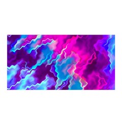 Stormy Pink Purple Teal Artwork Satin Wrap