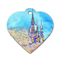 Castle For A Princess Dog Tag Heart (two Sides)