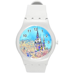 Castle For A Princess Round Plastic Sport Watch (m) by Rokinart