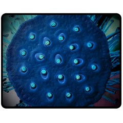 Blue Plant Fleece Blanket (medium) 