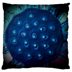 Blue Plant Large Flano Cushion Cases (two Sides) 