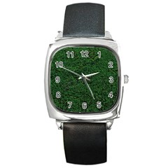 Green Moss Square Metal Watches