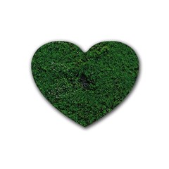 Green Moss Rubber Coaster (heart) 