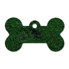 Green Moss Dog Tag Bone (two Sides)