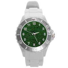 Green Moss Round Plastic Sport Watch (l)