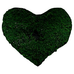 Green Moss Large 19  Premium Heart Shape Cushions