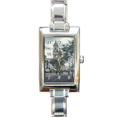 Cathedral At Historic Center Of Bogota Colombia Edited Rectangle Italian Charm Watches by dflcprints