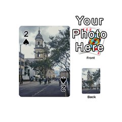 Cathedral At Historic Center Of Bogota Colombia Edited Playing Cards 54 (mini)  by dflcprints