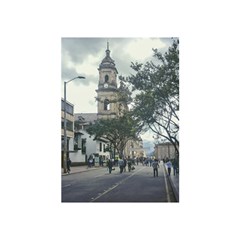 Cathedral At Historic Center Of Bogota Colombia Edited Shower Curtain 48  X 72  (small)  by dflcprints