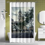 Cathedral At Historic Center Of Bogota Colombia Edited Shower Curtain 48  x 72  (Small)  Curtain(48  X 72 ) - 42.18 x64.8  Curtain(48  X 72 )