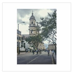 Cathedral At Historic Center Of Bogota Colombia Edited Large Satin Scarf (square)