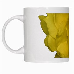 Isolated Yellow Rose Photo White Mugs