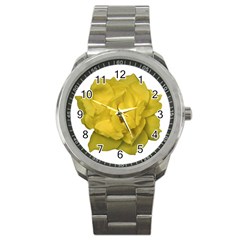 Isolated Yellow Rose Photo Sport Metal Watches by dflcprints