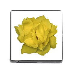 Isolated Yellow Rose Photo Memory Card Reader (square)