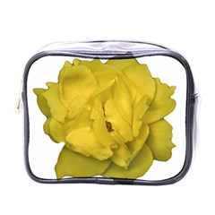 Isolated Yellow Rose Photo Mini Toiletries Bags by dflcprints