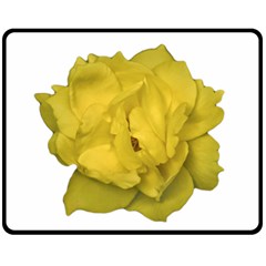 Isolated Yellow Rose Photo Fleece Blanket (medium)  by dflcprints