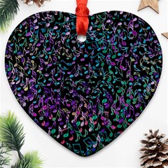 Improvisational Music Notes Ornament (heart) 