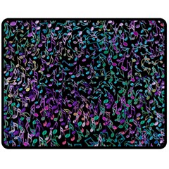 Improvisational Music Notes Double Sided Fleece Blanket (medium) 