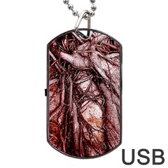 The Bleeding Tree Dog Tag Usb Flash (two Sides)  by InsanityExpressed