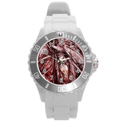 The Bleeding Tree Round Plastic Sport Watch (l)