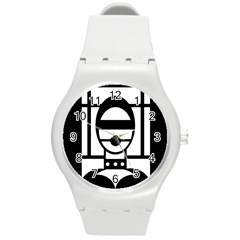 Bondage Round Plastic Sport Watch (m)