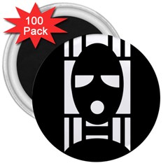 Masked 3  Magnets (100 Pack)