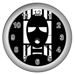 Masked Wall Clocks (silver) 