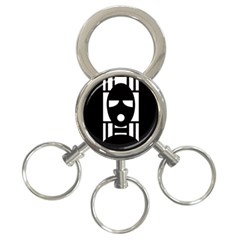 Masked 3-ring Key Chains