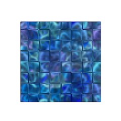 Blue Squares Tiles Satin Bandana Scarf