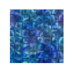 Blue Squares Tiles Small Satin Scarf (square) by KirstenStarFashion