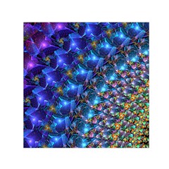 Blue Sunrise Fractal Small Satin Scarf (square) by KirstenStarFashion