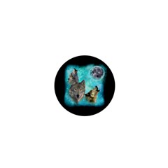 Wolves Shiney Grim Moon 3000 1  Mini Button Magnet by ratherkool