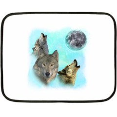 Wolves Shiney Grim Moon 3000 Fleece Blanket (mini) by ratherkool