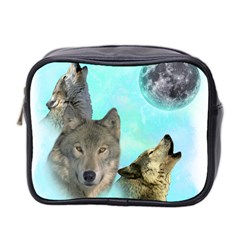 Wolves Shiney Grim Moon 3000 Mini Toiletries Bag 2-side by ratherkool