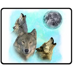 Wolves Shiney Grim Moon 3000 Fleece Blanket (medium) 