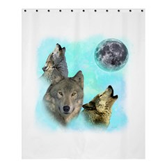 Wolves Shiney Grim Moon 3000 Shower Curtain 60  X 72  (medium) 