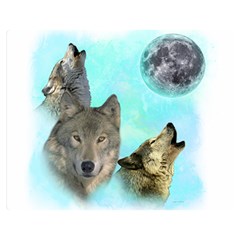 Wolves Shiney Grim Moon 3000 Double Sided Flano Blanket (medium) 