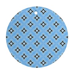 Cute Pretty Elegant Pattern Round Ornament (two Sides) 