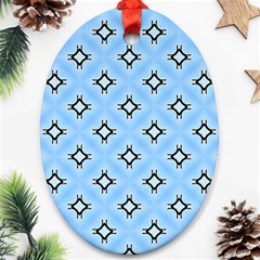 Cute Pretty Elegant Pattern Oval Ornament (two Sides)