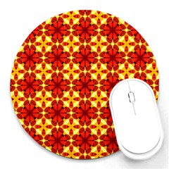 Cute Pretty Elegant Pattern Round Mousepads