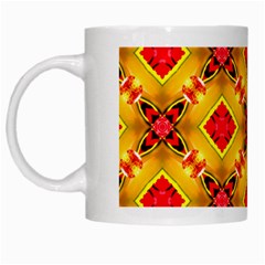 Cute Pretty Elegant Pattern White Mugs