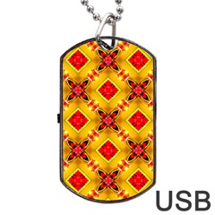 Cute Pretty Elegant Pattern Dog Tag Usb Flash (one Side)