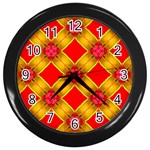 Cute Pretty Elegant Pattern Wall Clocks (Black) Front