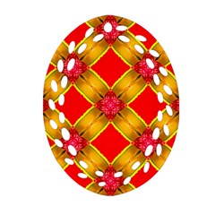 Cute Pretty Elegant Pattern Ornament (oval Filigree) 