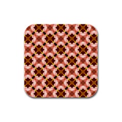 Cute Pretty Elegant Pattern Rubber Square Coaster (4 Pack) 