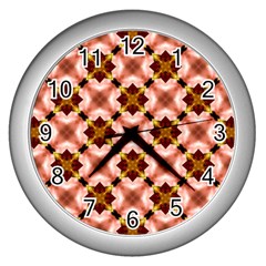 Cute Pretty Elegant Pattern Wall Clocks (silver) 