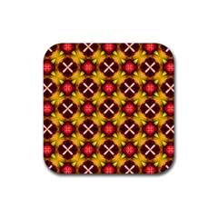 Cute Pretty Elegant Pattern Rubber Coaster (square)  by GardenOfOphir